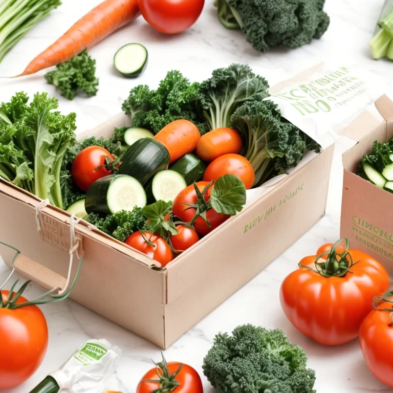 新鮮野菜を受け取る